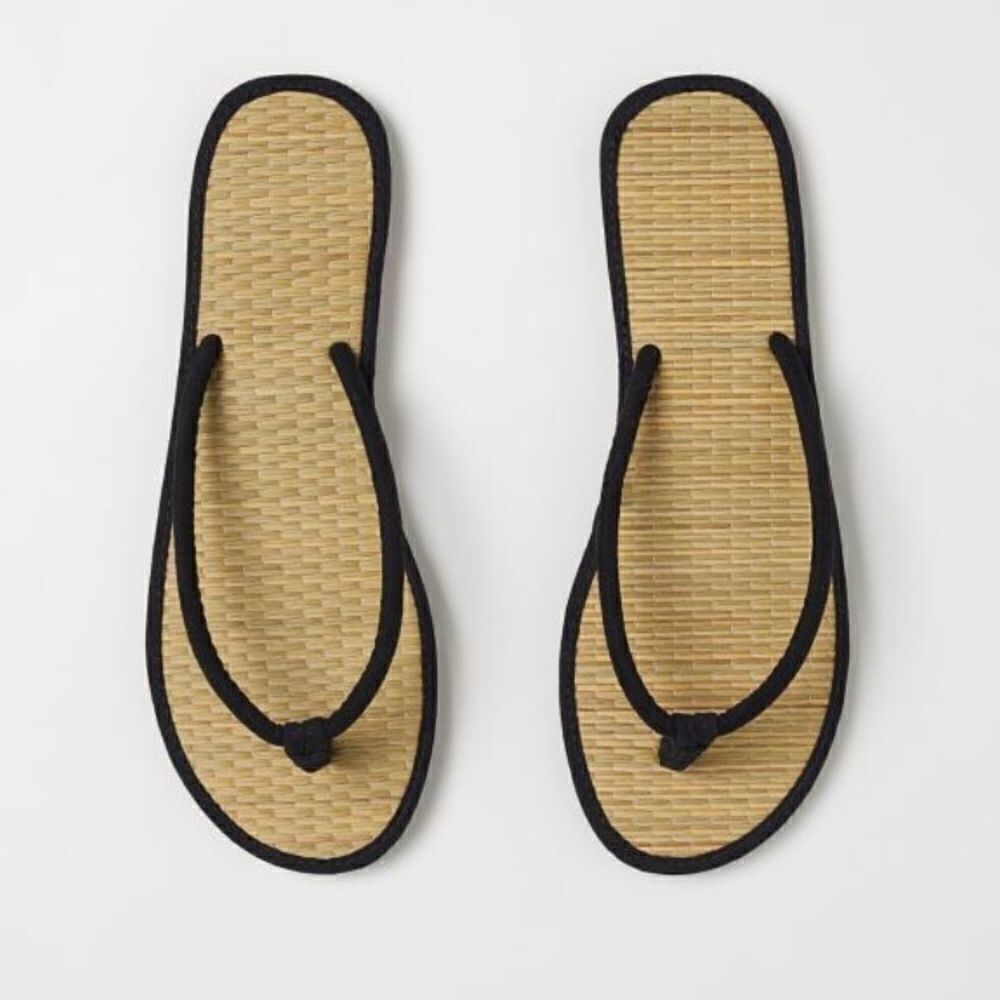 H&M Black Sandals with faux suede straps.